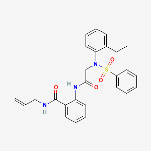 N-allyl-2-{[N-(2-ethylphenyl)-N-(phenylsulfonyl)glycyl]amino}benzamide