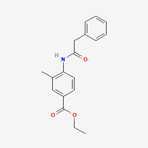 molecular formula C18H19NO3 B4668814 ethyl 3-methyl-4-[(phenylacetyl)amino]benzoate 