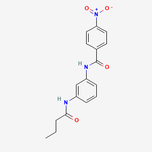 molecular formula C17H17N3O4 B4668846 N-[3-(butyrylamino)phenyl]-4-nitrobenzamide 