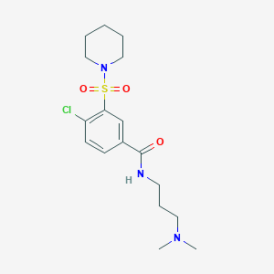 molecular formula C17H26ClN3O3S B4668848 4-chloro-N-[3-(dimethylamino)propyl]-3-(1-piperidinylsulfonyl)benzamide 