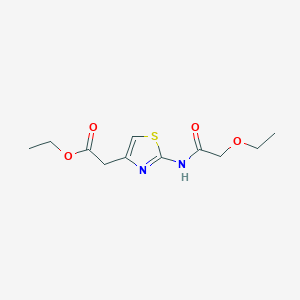 molecular formula C11H16N2O4S B4668863 ethyl {2-[(ethoxyacetyl)amino]-1,3-thiazol-4-yl}acetate 