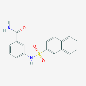 molecular formula C17H14N2O3S B4668868 3-[(2-naphthylsulfonyl)amino]benzamide 