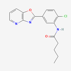 N-(2-chloro-5-[1,3]oxazolo[4,5-b]pyridin-2-ylphenyl)pentanamide