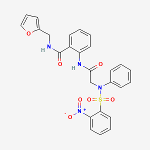 N-(2-furylmethyl)-2-({N-[(2-nitrophenyl)sulfonyl]-N-phenylglycyl}amino)benzamide