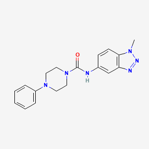 molecular formula C18H20N6O B4668903 N-(1-methyl-1H-1,2,3-benzotriazol-5-yl)-4-phenyl-1-piperazinecarboxamide 