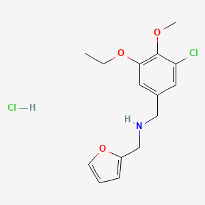 molecular formula C15H19Cl2NO3 B4668910 (3-chloro-5-ethoxy-4-methoxybenzyl)(2-furylmethyl)amine hydrochloride 