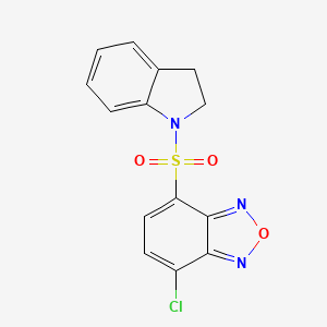 molecular formula C14H10ClN3O3S B4668922 4-chloro-7-(2,3-dihydro-1H-indol-1-ylsulfonyl)-2,1,3-benzoxadiazole 