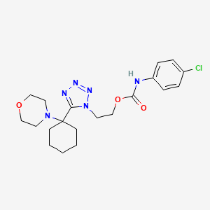 molecular formula C20H27ClN6O3 B4668947 2-{5-[1-(4-morpholinyl)cyclohexyl]-1H-tetrazol-1-yl}ethyl (4-chlorophenyl)carbamate 