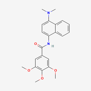 molecular formula C22H24N2O4 B4668960 N-[4-(dimethylamino)-1-naphthyl]-3,4,5-trimethoxybenzamide 