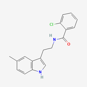 molecular formula C18H17ClN2O B4668969 2-chloro-N-[2-(5-methyl-1H-indol-3-yl)ethyl]benzamide 