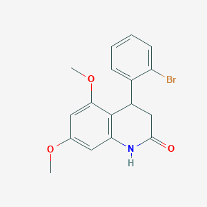 molecular formula C17H16BrNO3 B4668973 4-(2-bromophenyl)-5,7-dimethoxy-3,4-dihydro-2(1H)-quinolinone 