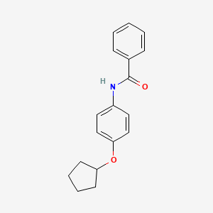 molecular formula C18H19NO2 B4668983 N-[4-(cyclopentyloxy)phenyl]benzamide 