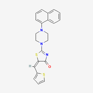 molecular formula C22H19N3OS2 B4668986 2-[4-(1-naphthyl)-1-piperazinyl]-5-(2-thienylmethylene)-1,3-thiazol-4(5H)-one 