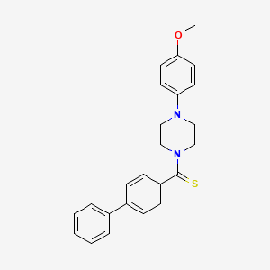 molecular formula C24H24N2OS B4668995 1-(4-biphenylylcarbonothioyl)-4-(4-methoxyphenyl)piperazine 