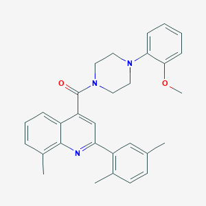 molecular formula C30H31N3O2 B4668999 2-(2,5-dimethylphenyl)-4-{[4-(2-methoxyphenyl)-1-piperazinyl]carbonyl}-8-methylquinoline 