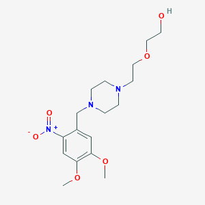 molecular formula C17H27N3O6 B4669004 2-{2-[4-(4,5-dimethoxy-2-nitrobenzyl)-1-piperazinyl]ethoxy}ethanol 