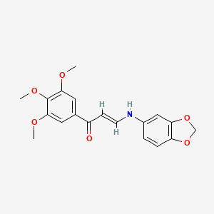 molecular formula C19H19NO6 B4669008 3-(1,3-benzodioxol-5-ylamino)-1-(3,4,5-trimethoxyphenyl)-2-propen-1-one 