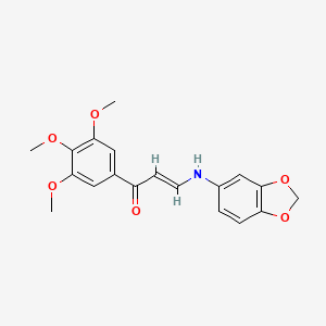 3-(1,3-benzodioxol-5-ylamino)-1-(3,4,5-trimethoxyphenyl)-2-propen-1-one