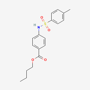 molecular formula C18H21NO4S B4669024 butyl 4-{[(4-methylphenyl)sulfonyl]amino}benzoate 