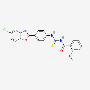 molecular formula C22H16ClN3O3S B4669044 N-({[4-(5-chloro-1,3-benzoxazol-2-yl)phenyl]amino}carbonothioyl)-2-methoxybenzamide 