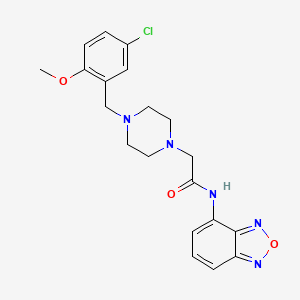 N-2,1,3-benzoxadiazol-4-yl-2-[4-(5-chloro-2-methoxybenzyl)-1-piperazinyl]acetamide