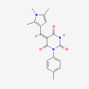 1-(4-methylphenyl)-5-[(1,2,5-trimethyl-1H-pyrrol-3-yl)methylene]-2,4,6(1H,3H,5H)-pyrimidinetrione