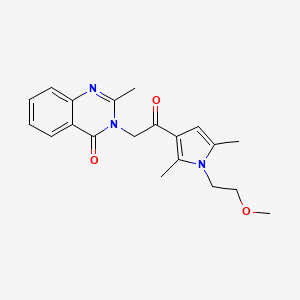 molecular formula C20H23N3O3 B4669092 3-{2-[1-(2-methoxyethyl)-2,5-dimethyl-1H-pyrrol-3-yl]-2-oxoethyl}-2-methyl-4(3H)-quinazolinone 