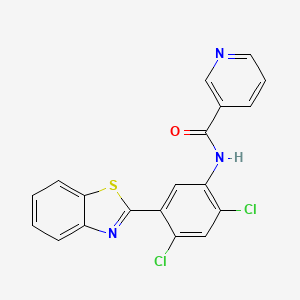 N-[5-(1,3-benzothiazol-2-yl)-2,4-dichlorophenyl]nicotinamide