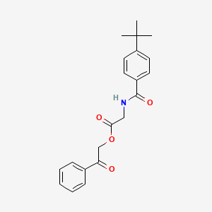 molecular formula C21H23NO4 B4669108 2-oxo-2-phenylethyl N-(4-tert-butylbenzoyl)glycinate 