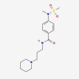 molecular formula C17H27N3O3S B4669112 4-[methyl(methylsulfonyl)amino]-N-[3-(1-piperidinyl)propyl]benzamide 