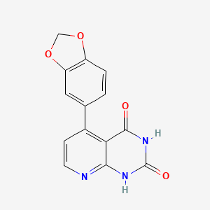molecular formula C14H9N3O4 B4669133 5-(1,3-benzodioxol-5-yl)pyrido[2,3-d]pyrimidine-2,4(1H,3H)-dione 