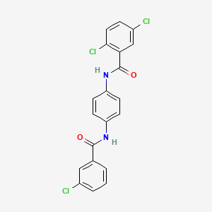 molecular formula C20H13Cl3N2O2 B4669145 2,5-dichloro-N-{4-[(3-chlorobenzoyl)amino]phenyl}benzamide 
