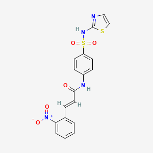 3-(2-nitrophenyl)-N-{4-[(1,3-thiazol-2-ylamino)sulfonyl]phenyl}acrylamide