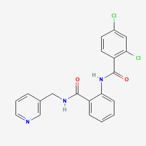 molecular formula C20H15Cl2N3O2 B4669188 2,4-dichloro-N-(2-{[(3-pyridinylmethyl)amino]carbonyl}phenyl)benzamide 