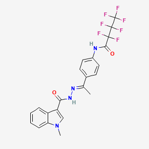 2,2,3,3,4,4,4-heptafluoro-N-(4-{N-[(1-methyl-1H-indol-3-yl)carbonyl]ethanehydrazonoyl}phenyl)butanamide