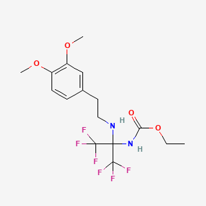 molecular formula C16H20F6N2O4 B4669201 ethyl [1-{[2-(3,4-dimethoxyphenyl)ethyl]amino}-2,2,2-trifluoro-1-(trifluoromethyl)ethyl]carbamate 