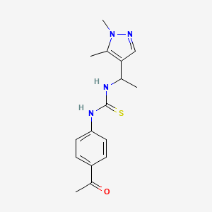 N-(4-acetylphenyl)-N'-[1-(1,5-dimethyl-1H-pyrazol-4-yl)ethyl]thiourea