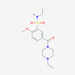 N-ethyl-5-[(4-ethyl-1-piperazinyl)carbonyl]-2-methoxybenzenesulfonamide