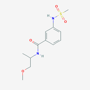molecular formula C12H18N2O4S B4669245 N-(2-methoxy-1-methylethyl)-3-[(methylsulfonyl)amino]benzamide 