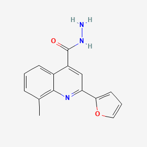 molecular formula C15H13N3O2 B4669252 2-(2-furyl)-8-methyl-4-quinolinecarbohydrazide 