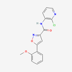molecular formula C16H12ClN3O3 B4669255 N-(2-chloro-3-pyridinyl)-5-(2-methoxyphenyl)-3-isoxazolecarboxamide 
