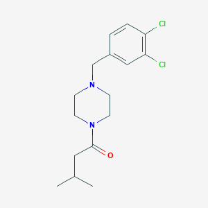 molecular formula C16H22Cl2N2O B4669274 1-(3,4-dichlorobenzyl)-4-(3-methylbutanoyl)piperazine 