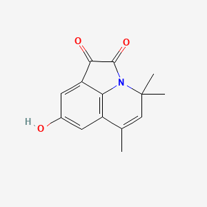 molecular formula C14H13NO3 B4669282 8-hydroxy-4,4,6-trimethyl-4H-pyrrolo[3,2,1-ij]quinoline-1,2-dione 