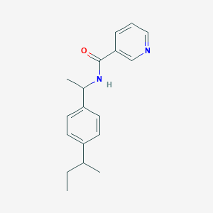 molecular formula C18H22N2O B4669290 N-[1-(4-sec-butylphenyl)ethyl]nicotinamide 