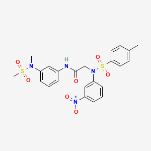 molecular formula C23H24N4O7S2 B4669298 N~1~-{3-[methyl(methylsulfonyl)amino]phenyl}-N~2~-[(4-methylphenyl)sulfonyl]-N~2~-(3-nitrophenyl)glycinamide 