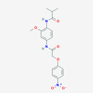 N-(2-methoxy-4-{[(4-nitrophenoxy)acetyl]amino}phenyl)-2-methylpropanamide