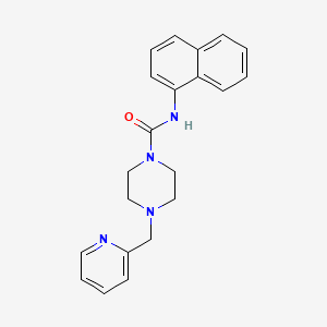 molecular formula C21H22N4O B4669311 N-1-naphthyl-4-(2-pyridinylmethyl)-1-piperazinecarboxamide 