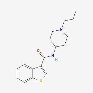 molecular formula C17H22N2OS B4669327 N-(1-propyl-4-piperidinyl)-1-benzothiophene-3-carboxamide 