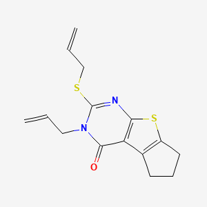 3-allyl-2-(allylthio)-3,5,6,7-tetrahydro-4H-cyclopenta[4,5]thieno[2,3-d]pyrimidin-4-one