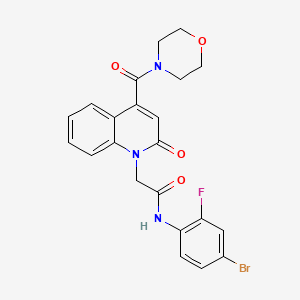 molecular formula C22H19BrFN3O4 B4669358 N-(4-bromo-2-fluorophenyl)-2-[4-(4-morpholinylcarbonyl)-2-oxo-1(2H)-quinolinyl]acetamide 